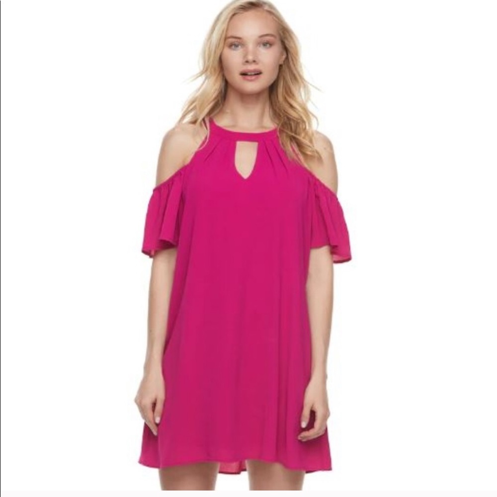 NWT Lily Rose Cold Shoulder Mini  Dress